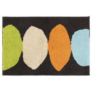 Soft Plush Non Slip Quick Dry Reversible Washable Bath Rugs 20"x32" Black